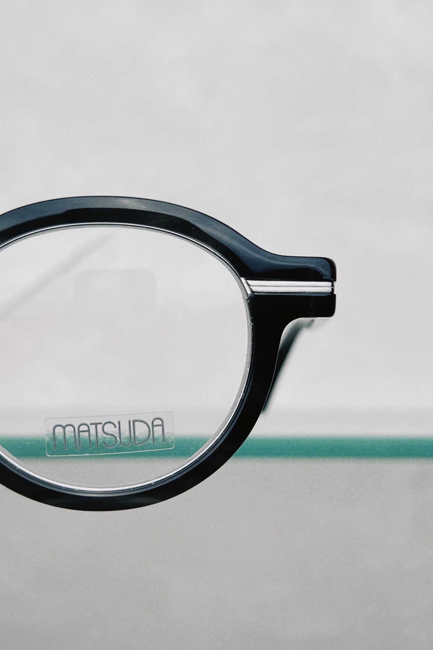 MATSUDA M2050 in Black Stripe - Brushed Silver