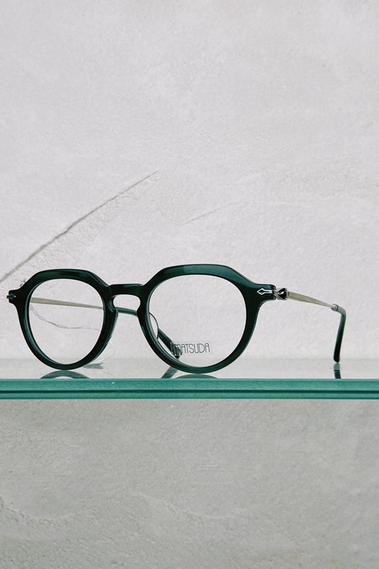 MATSUDA M2057 in Bottle Green - Brushed Silver
