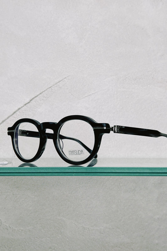 MATSUDA M2050 in Black Stripe - Brushed Silver