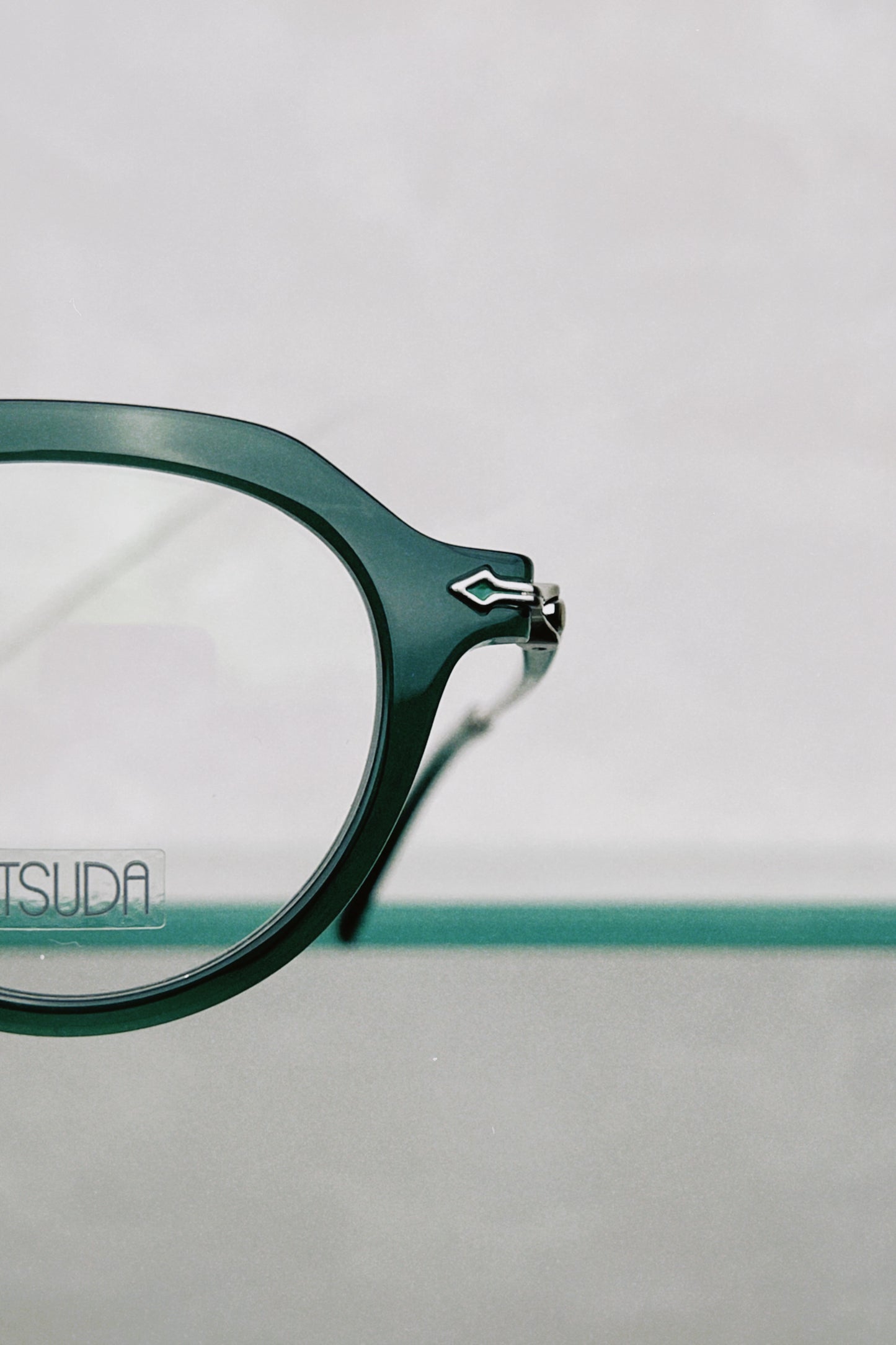 MATSUDA M2057 in Bottle Green - Brushed Silver