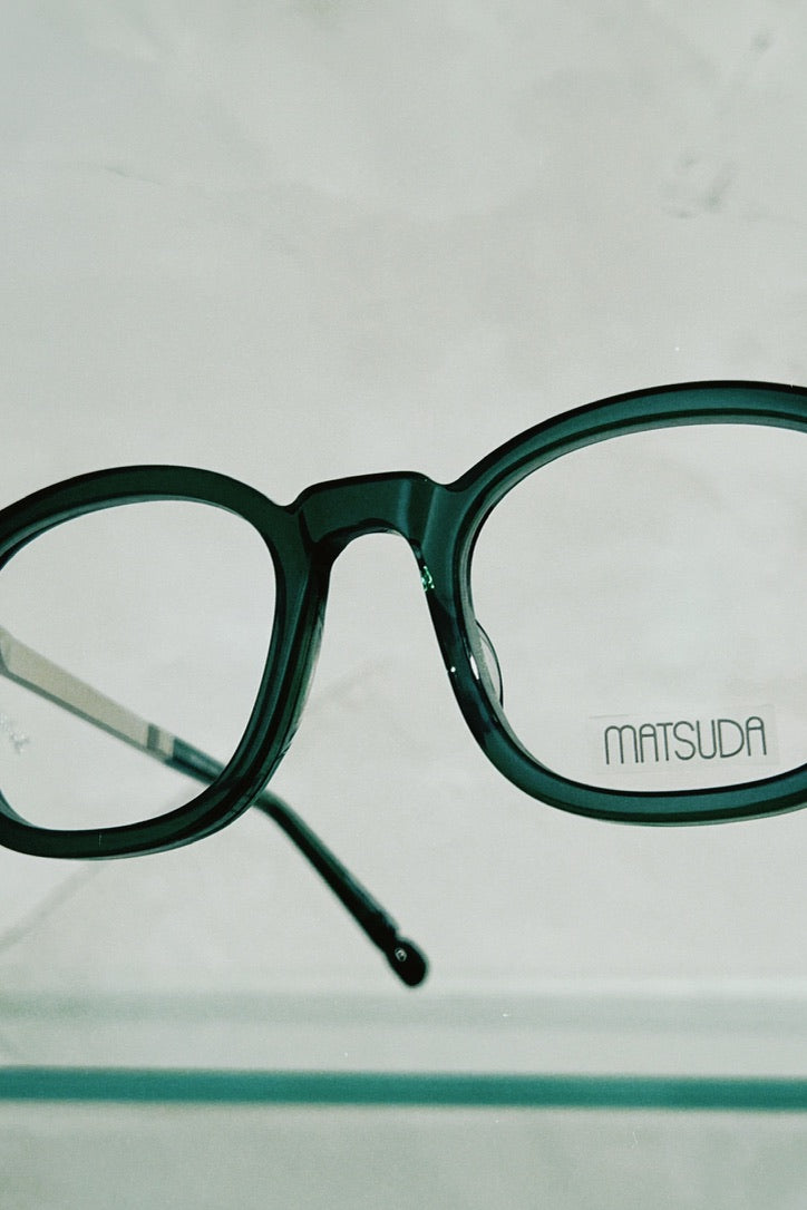 MATSUDA M2068 in Bottle Green - Brushed Silver