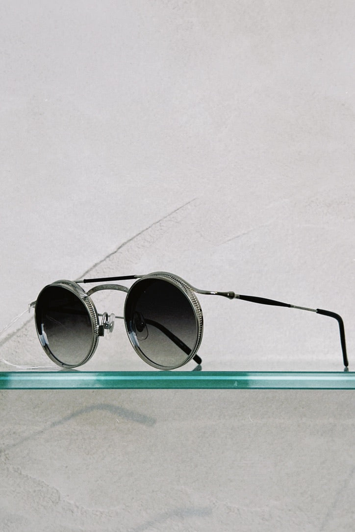 MATSUDA 2903H in Brushed Silver & Grey Gradient Lenses