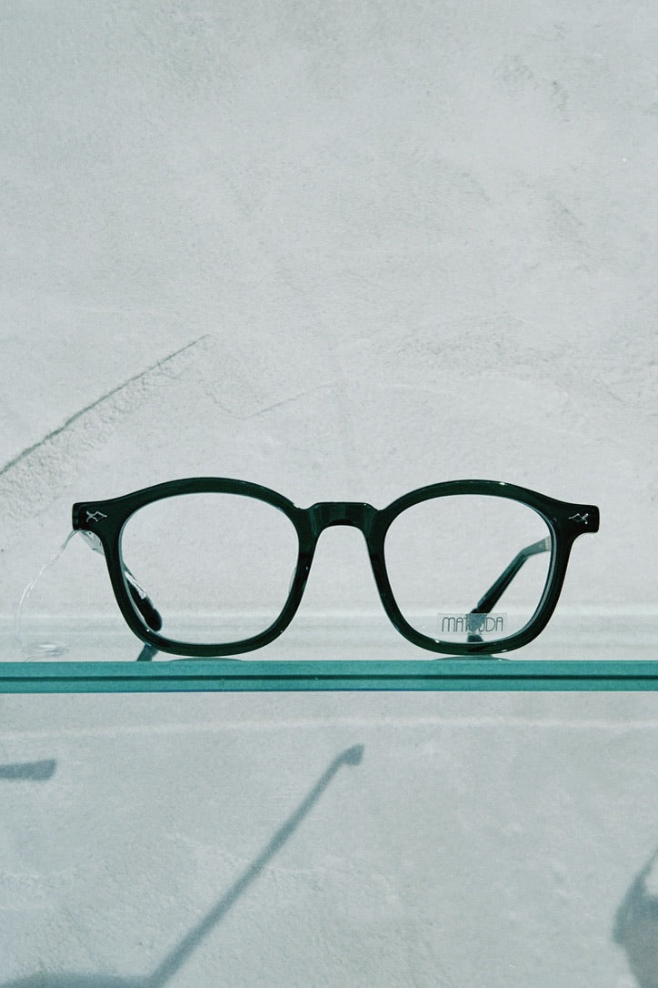 MATSUDA M2068 in Bottle Green - Brushed Silver