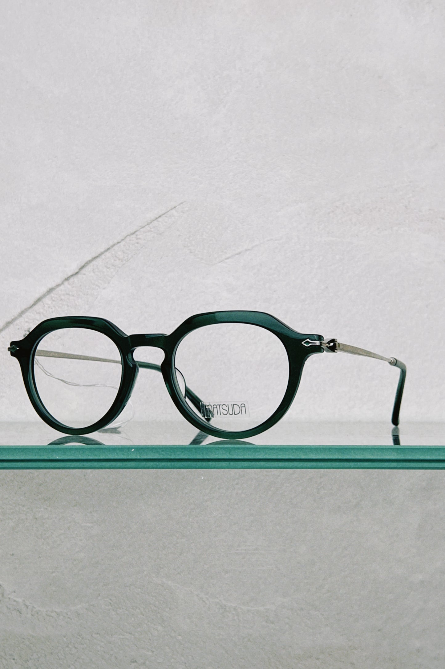 MATSUDA M2057 in Bottle Green - Brushed Silver