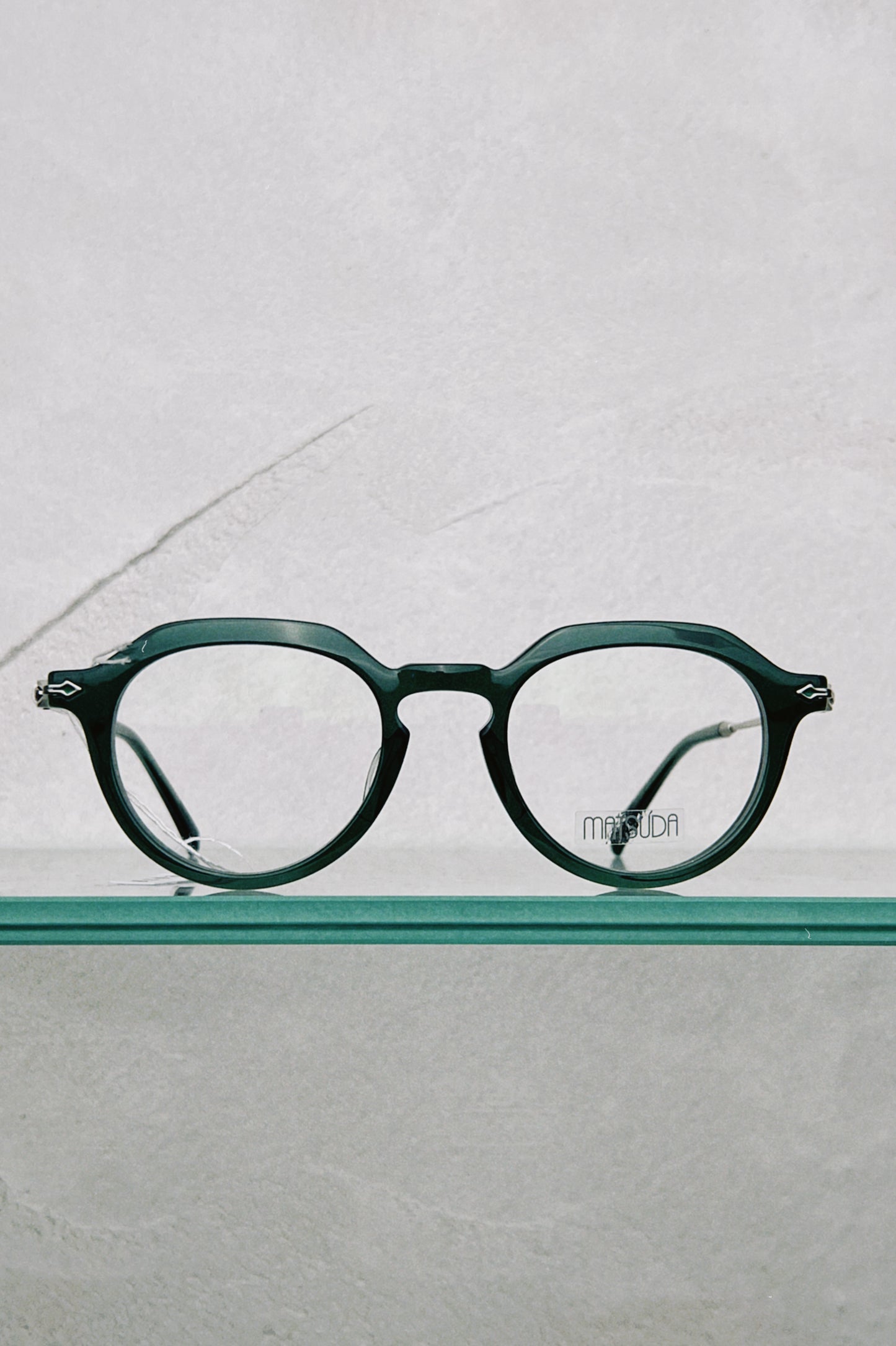 MATSUDA M2057 in Bottle Green - Brushed Silver