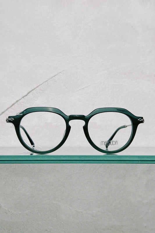 MATSUDA M2057 in Bottle Green - Brushed Silver