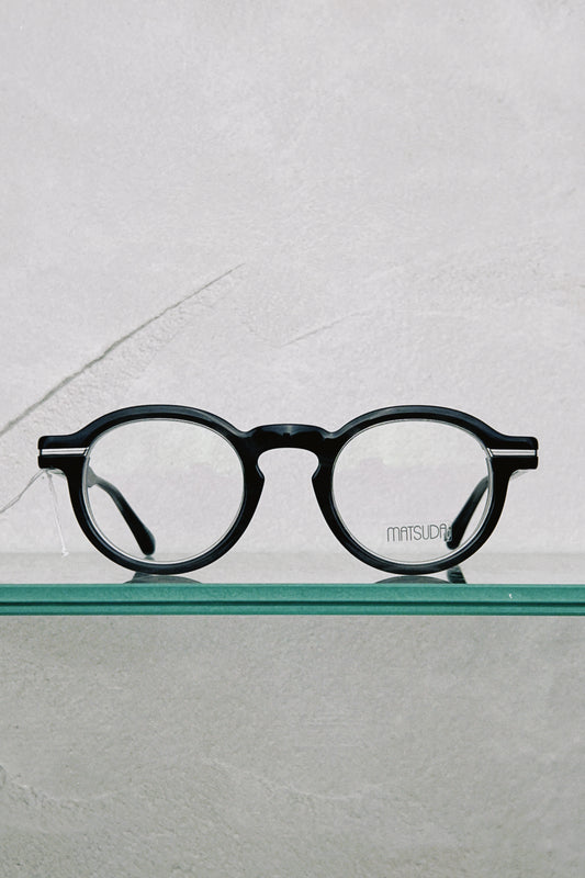 MATSUDA M2050 in Black Stripe - Brushed Silver