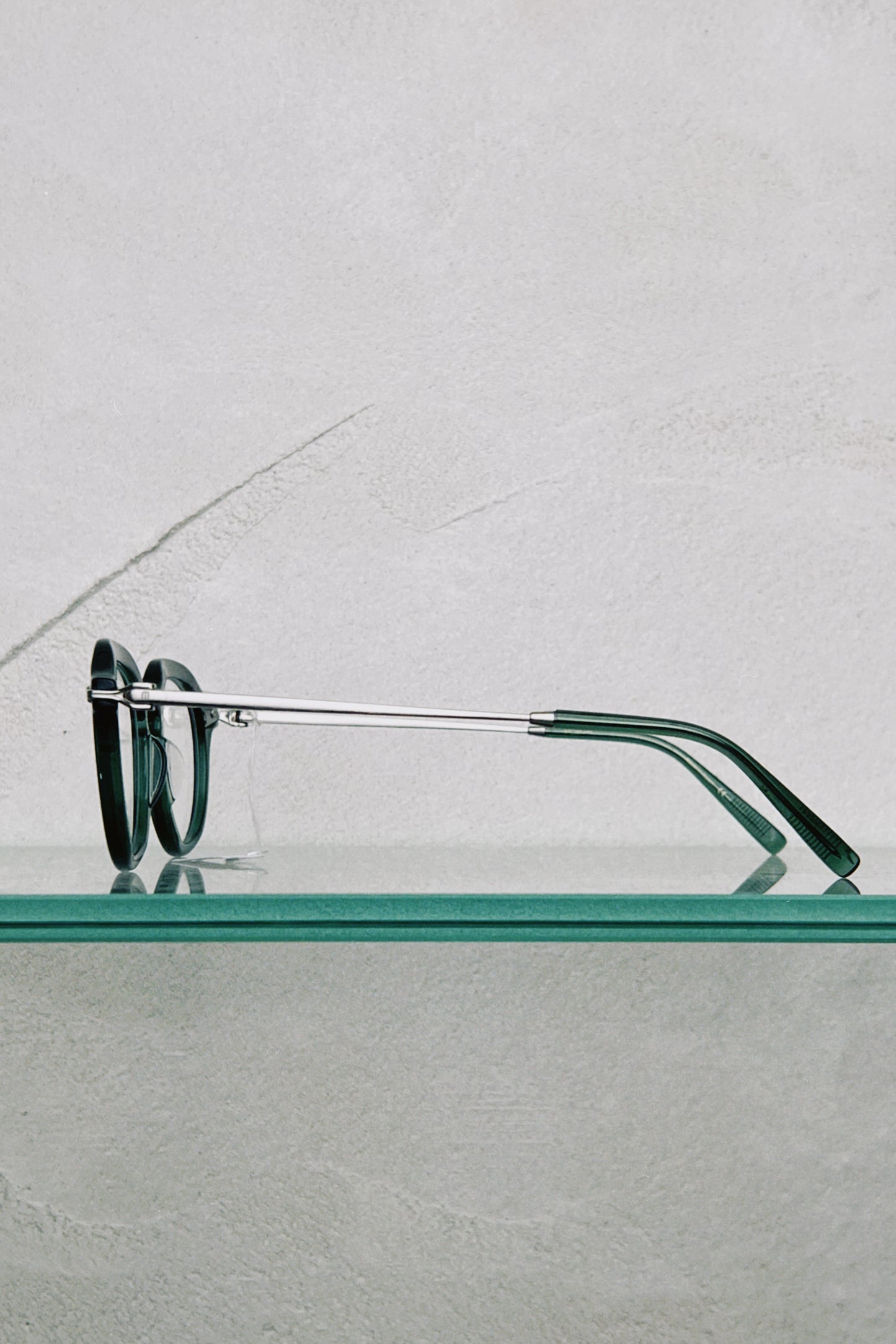 MATSUDA M2057 in Bottle Green - Brushed Silver