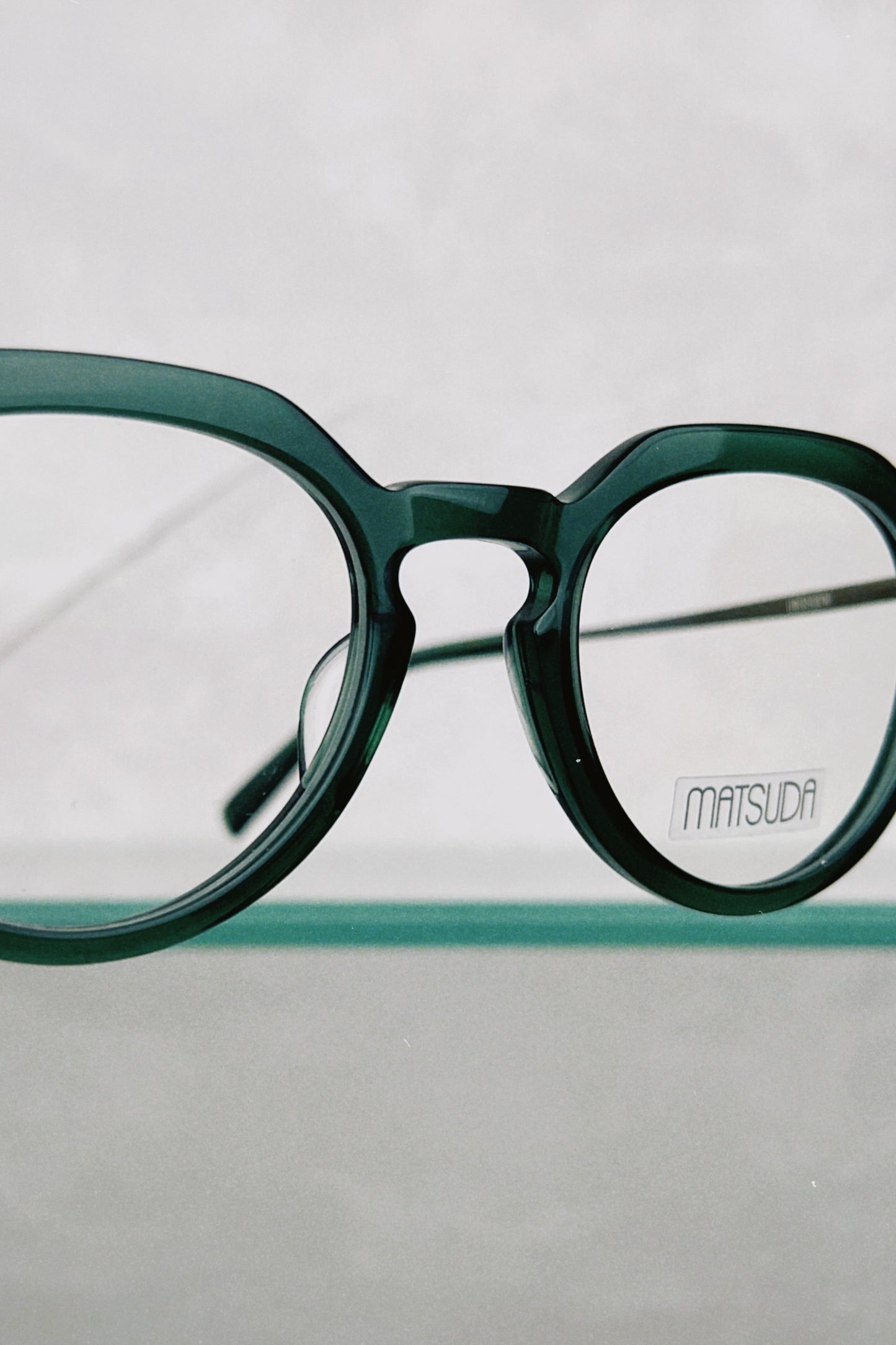 MATSUDA M2057 in Bottle Green - Brushed Silver